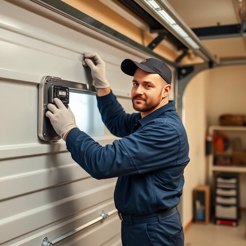 Professional garage door technician at work in Homestead FL